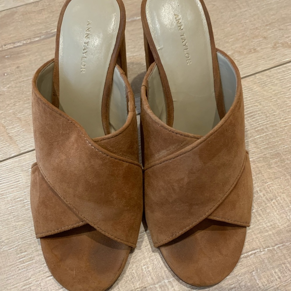 Ann Taylor Jeanette Suede Mules